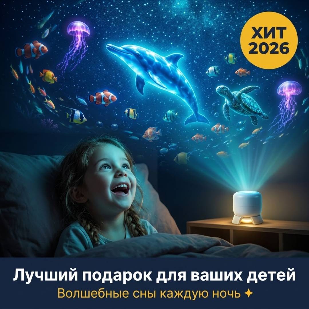 Проектор Океан LED — Подводный Мир У Вас Дома 🌊